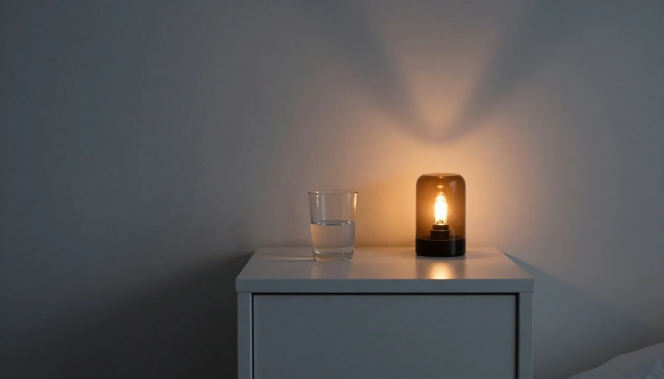 Table de nuit au lever