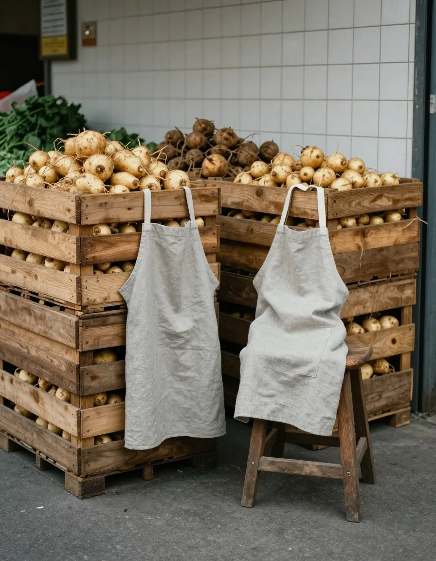 Entrepôt marché à l'aube